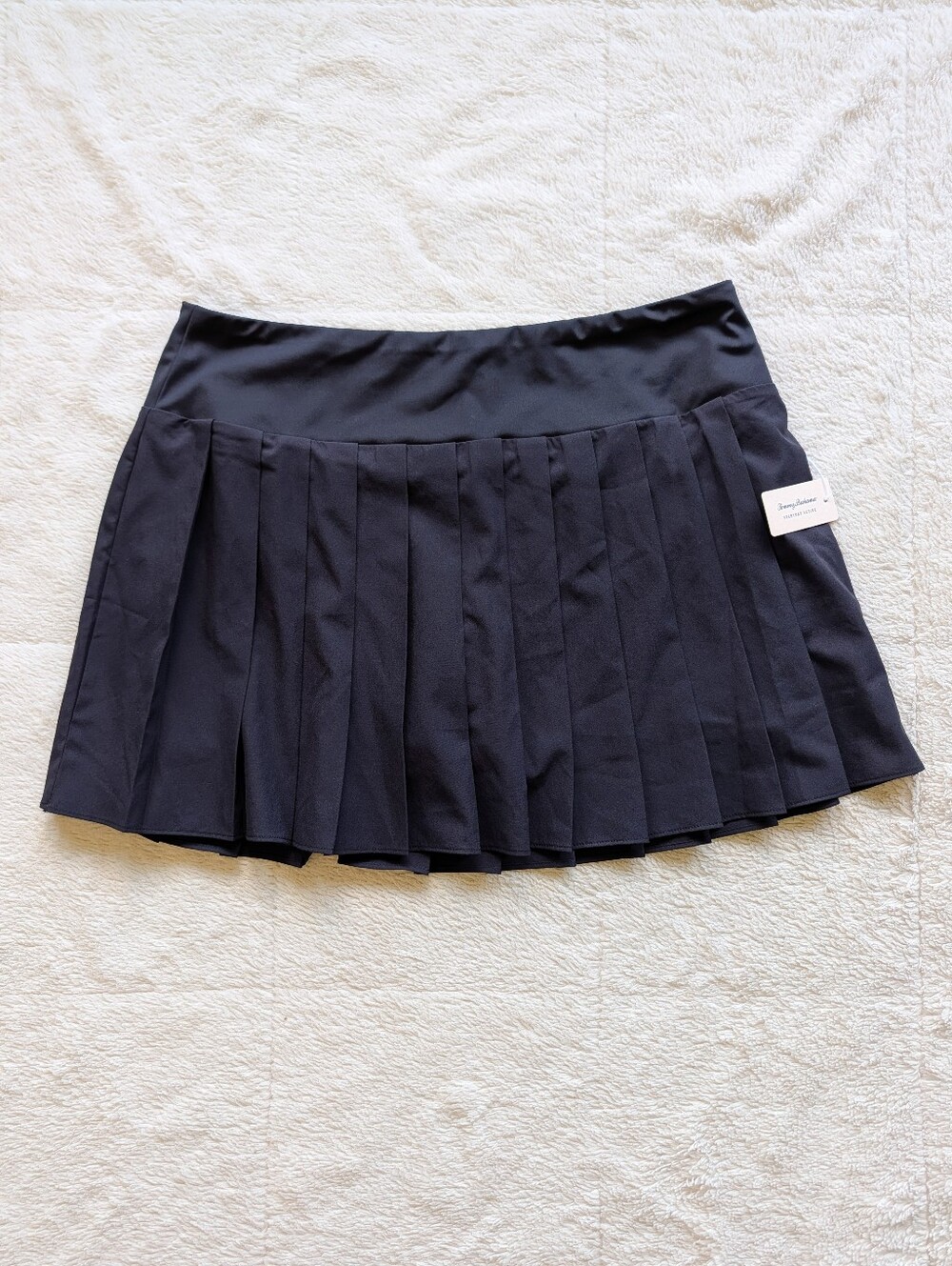 Tommy Bahama Black Alicia Pleated Mini Skort